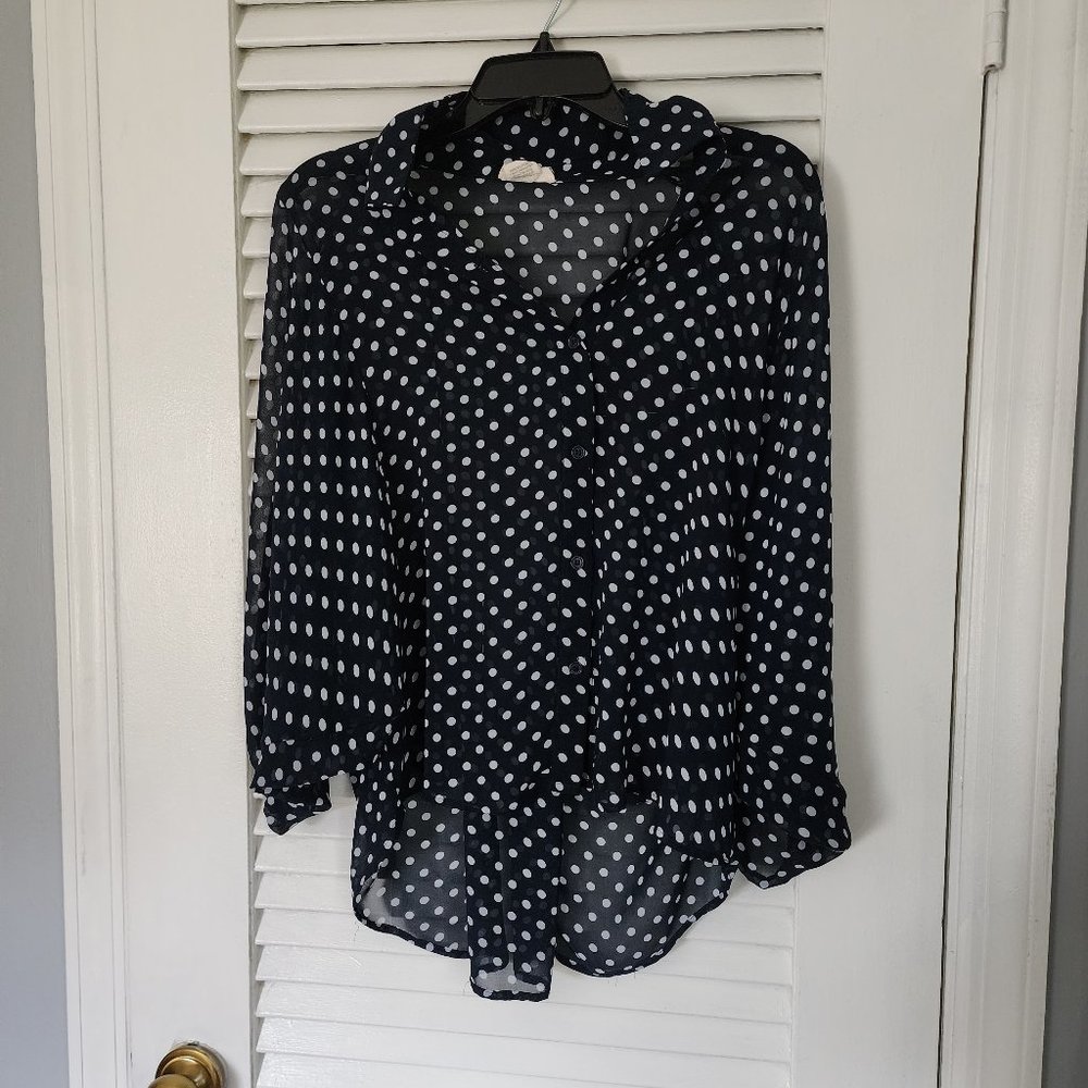 Sans Souci polka dot button up blouse